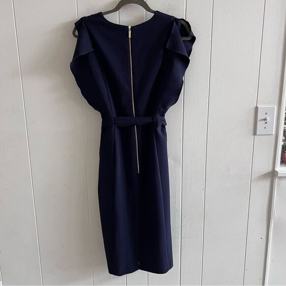 Eliza J Signature Stretch Crepe Solid Midi Dress - Picture 9 of 16